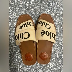 Chloe Woody Flat Mule Sandals